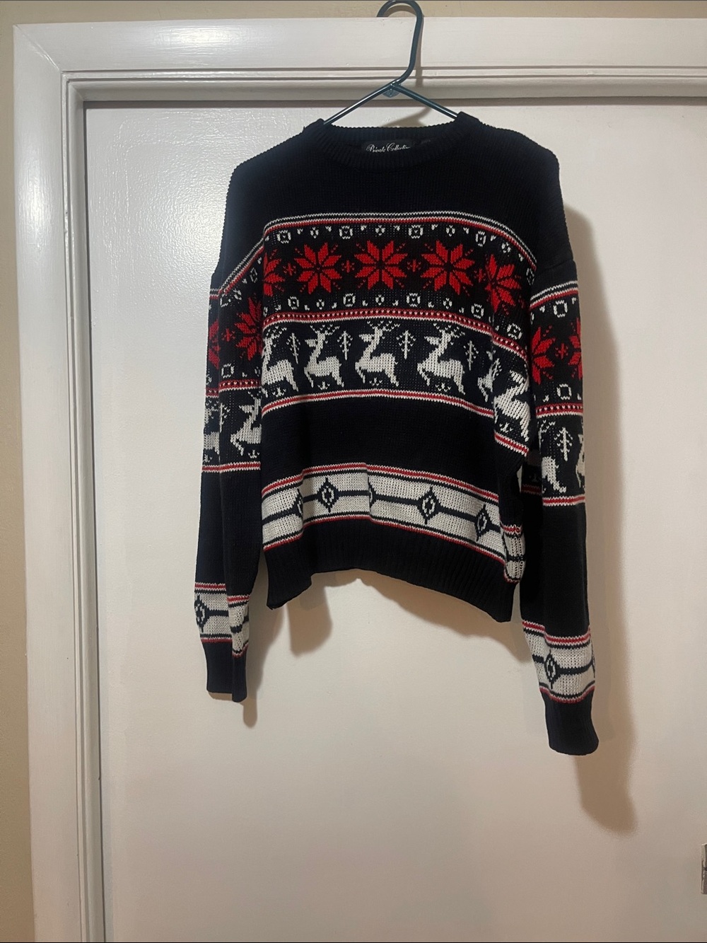 Private collection by House of Lloyd reindeer Christmas sweater size extra large